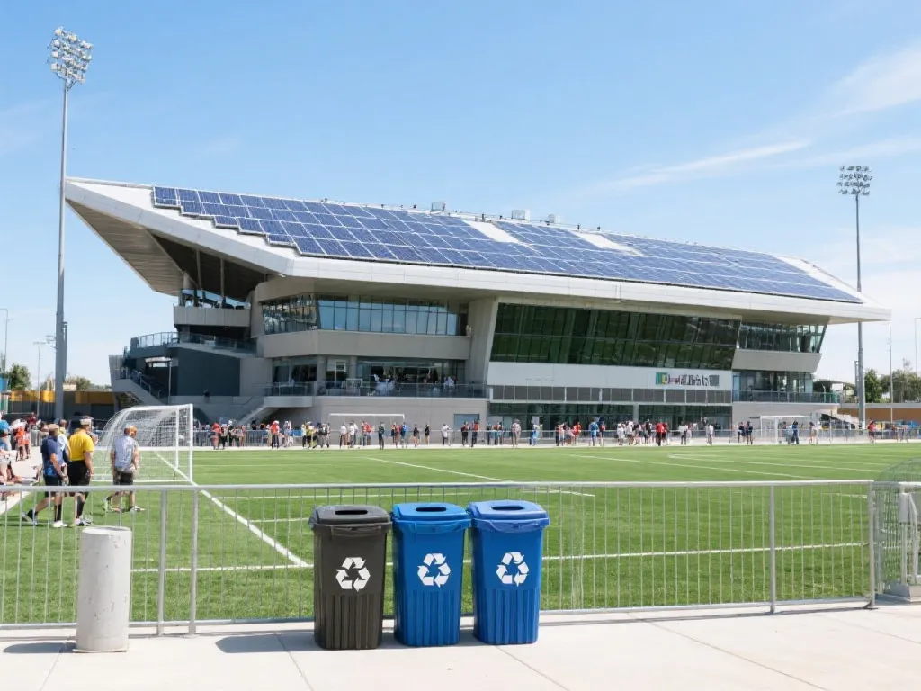 采用环保设计的现代体育场馆